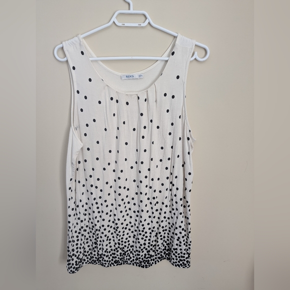 Ricki' XL Cotton Polka Dot Bubble Hem Blouse - Picture 1 of 4